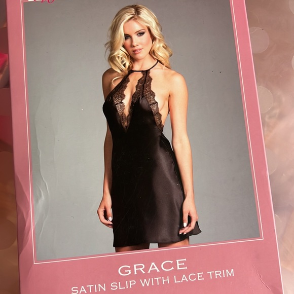 Satin Slip with Lace Trim - Picture 3 of 3